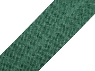 Schrägband Baumwolle Breite 20 mm gefalzt - Tannengrün